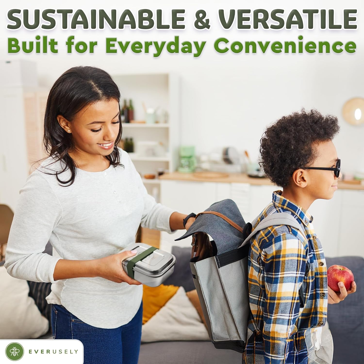27Oz / 0.8 L - Stainless Steel Lunch Box with Leakproof Condiment Container - 3 Compartment Snack Organizer for on the Go Meals