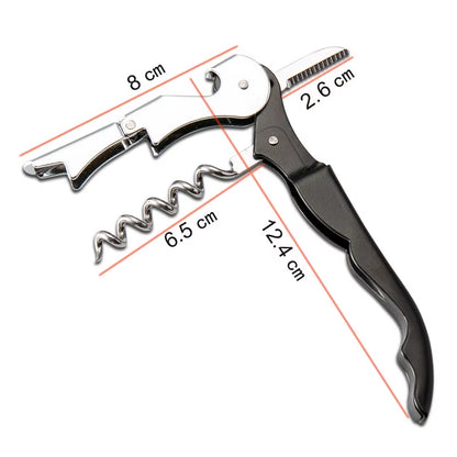 Stainless Steel Red Wine Beer Bottle Opener Cork Screw Multi Function Seahorse Safe Cut Can Kitchen Bar Tools