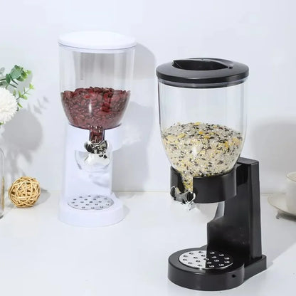 Rotating Button Extraction Kitchen Cereal Jars and other Food Dispenser, Airtight High Kitchen Miscellaneous Grain Sealed Jar
