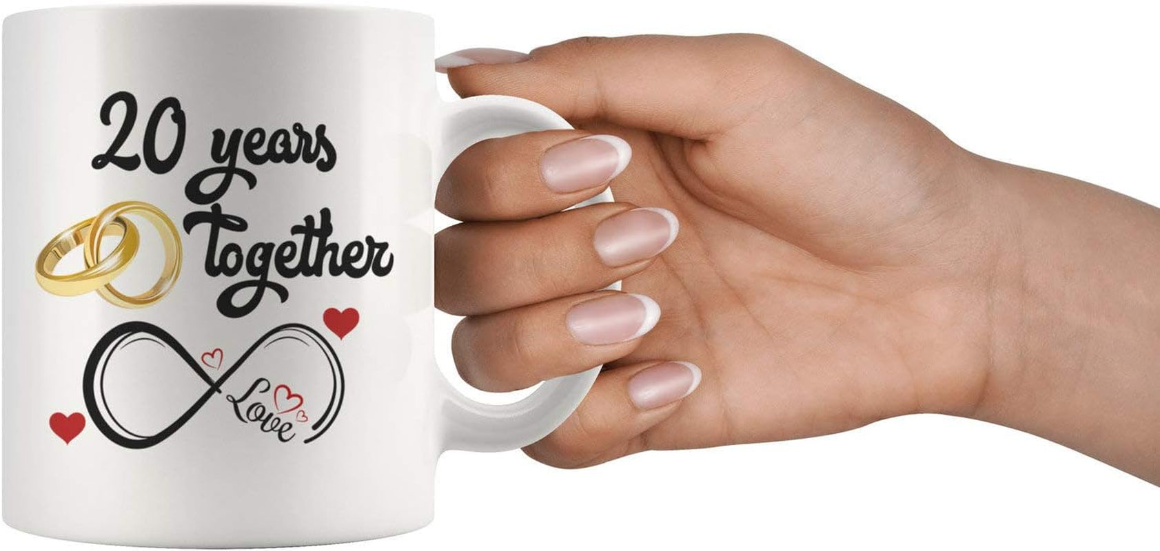 20Th Wedding Anniversary for Him and Her, 20 Years Together with Her Mug (11 Oz)