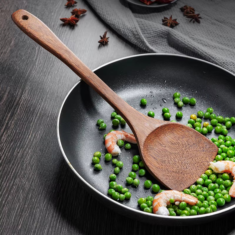Wooden Kitchen Utensils Set Non-Stick Cookware for Soup