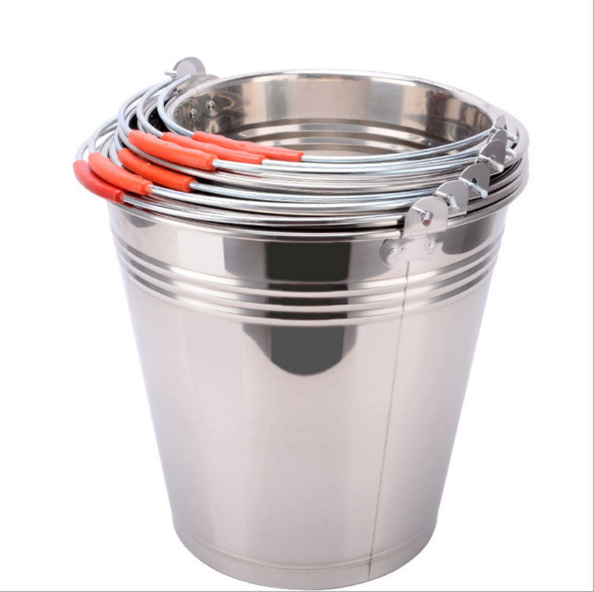Stainless Steel Thickened Bucket Household Portable