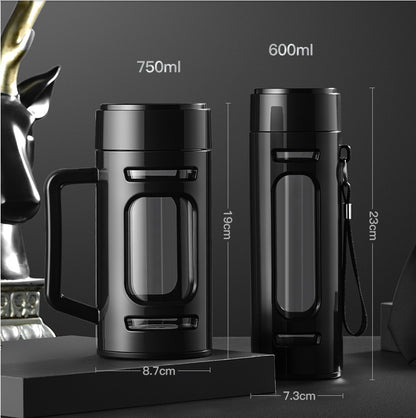 Simple Drop Proof Double-layer Cups With Tea Bin Filter