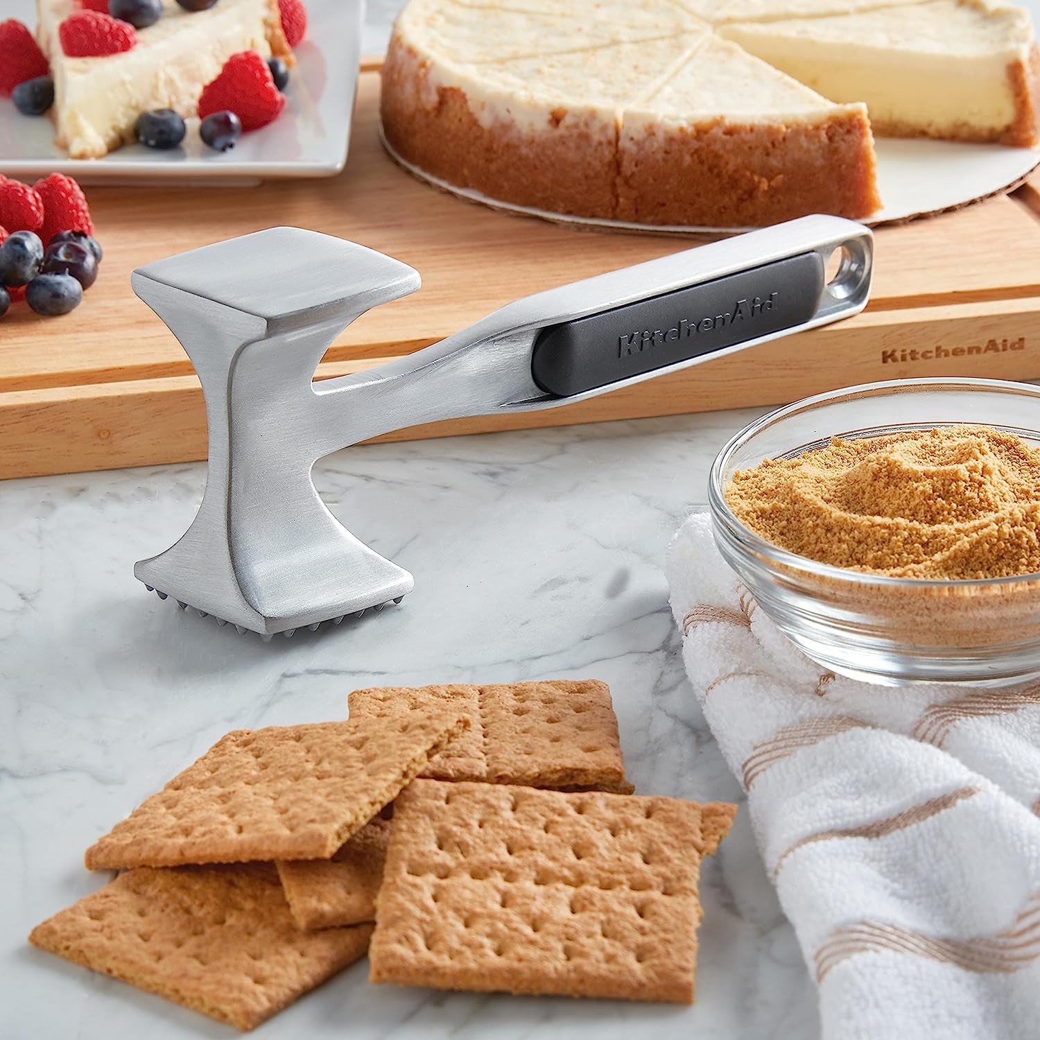 Meat Tenderizer for Pounding Meats, Nuts, Shellfish, Hang Hole for Easy Storage, Hand Wash, One Size
