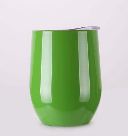 Double Stainless Steel Wine Glass – Big Belly Water Cup