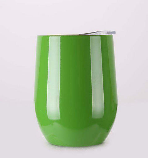 Double Stainless Steel Wine Glass – Big Belly Water Cup