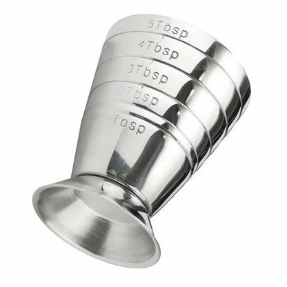 Cocktail Cup Bar Measuring Cup 304 Stainless Steel Glass Ounce Measure Jigger Kitchen Bartender Bar Tools 2.5Oz 75Ml Barware