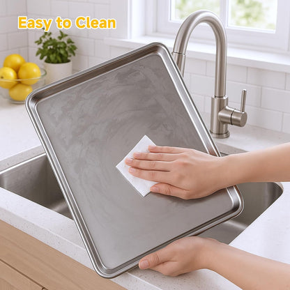 9/12/16 Inch Stainless Steel Baking Sheet Pan Set, 3 Pack Cookie Sheets for Baking, Oven Cookie Tray for Roasting