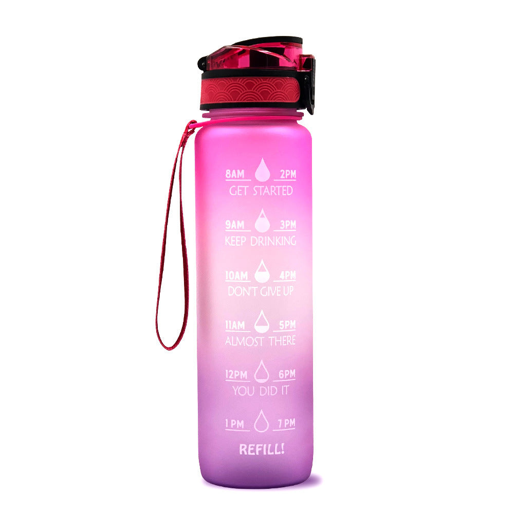 Frosted Gradient Plastic Water Bottle – Bouncing Sports & Travel Cup