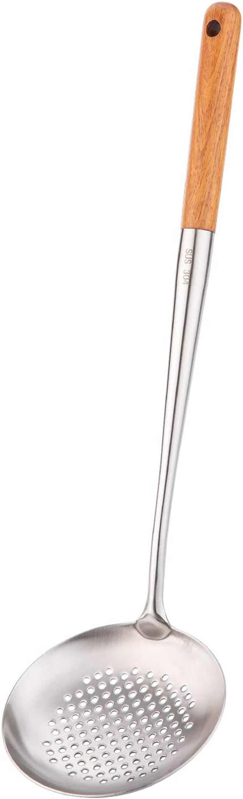 Stainless Steel Skimmer Slotted Spoon Colander Strainer Ladle for Cooking and Frying