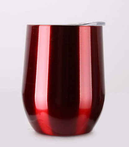 Double Stainless Steel Wine Glass – Big Belly Water Cup