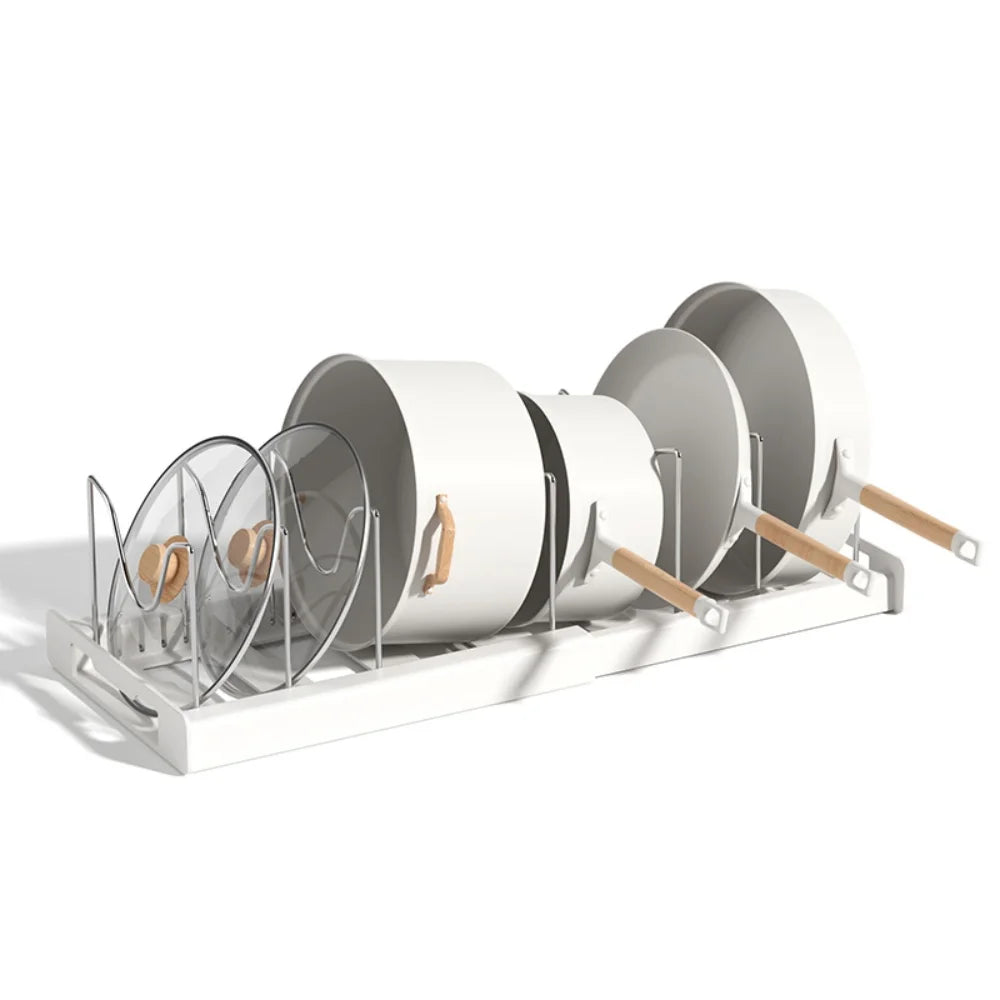 Artifact Pot Storage Rack Foldable Kitchen Utensil Storage Rack Kitchen Pot Lid Storage Rack