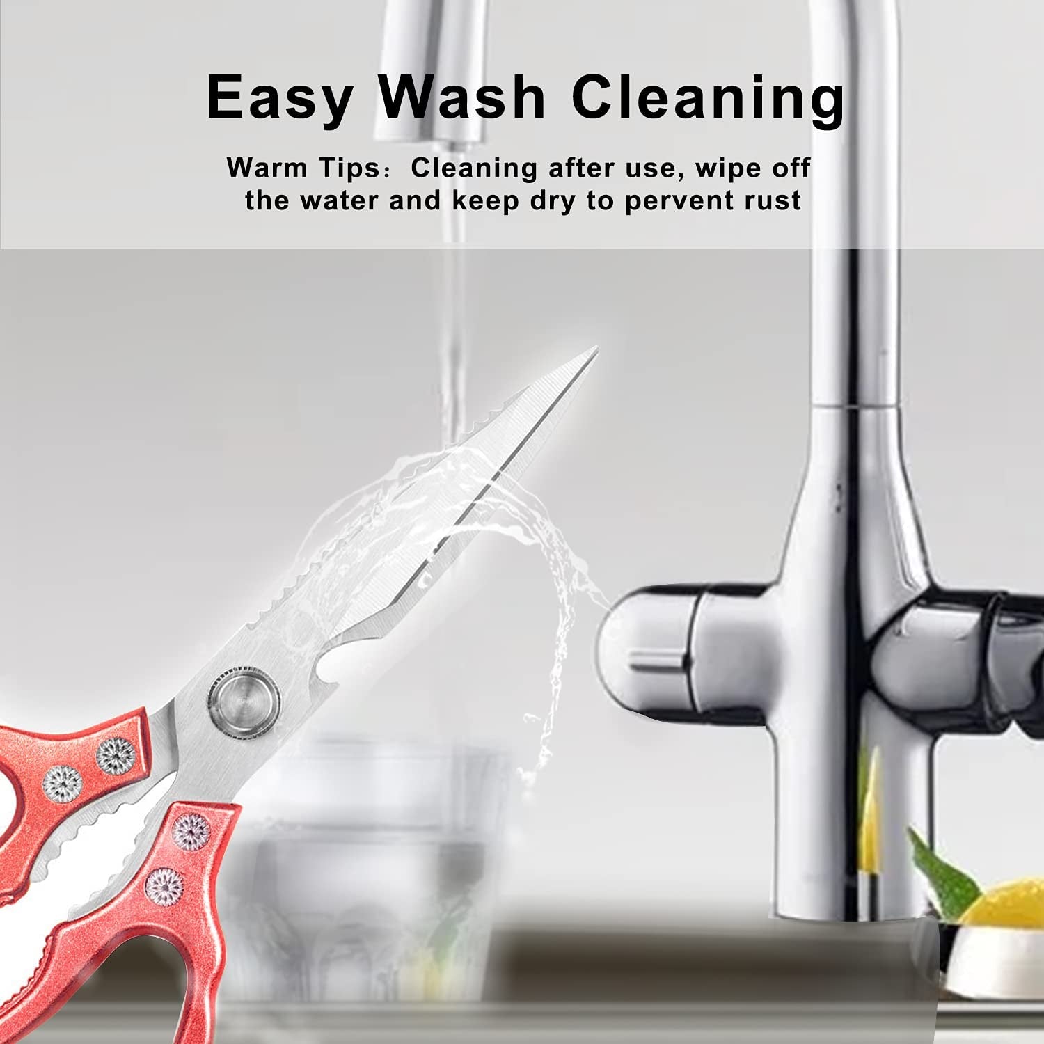 Heavy Duty Sharp Kitchen Scissors Cooking Shears for Meat