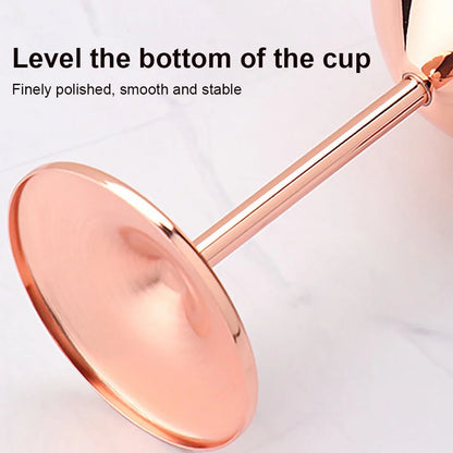 18 Oz Stainless Steel Wine Glasses, Unbreakable Wine Goblets, Rose Gold, 2 Pack