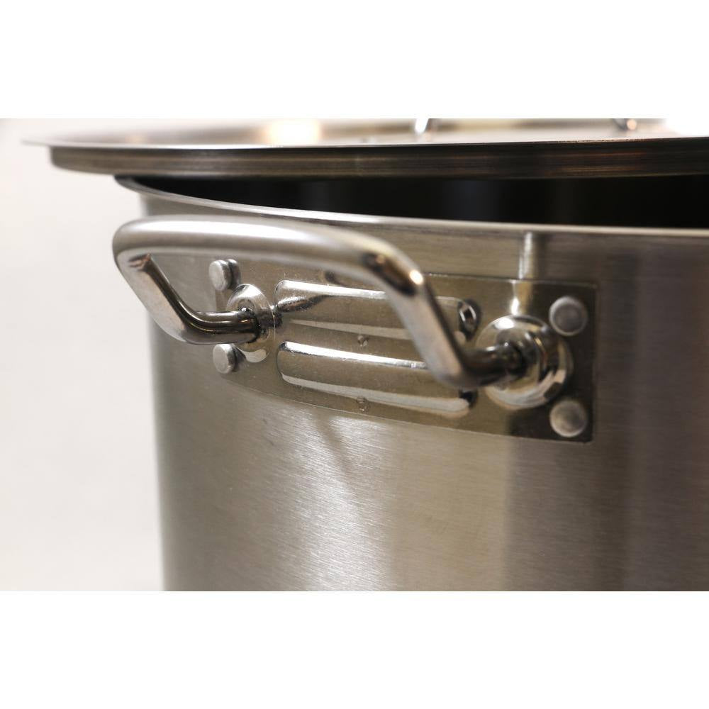 Professional 35 Qt. Stainless Steel Stock Pot with Lid