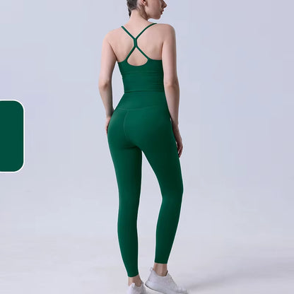 2 Piece Yoga Clothes Women'S Tracksuit Athletic Wear Pilates Fitness Suit Gym Workout Push up Clothes Sports Bra Leggings Suit