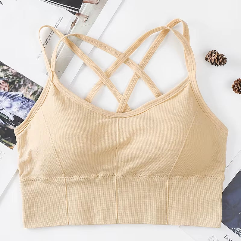 Women Fitness Top Seamless Crop Top Push up 