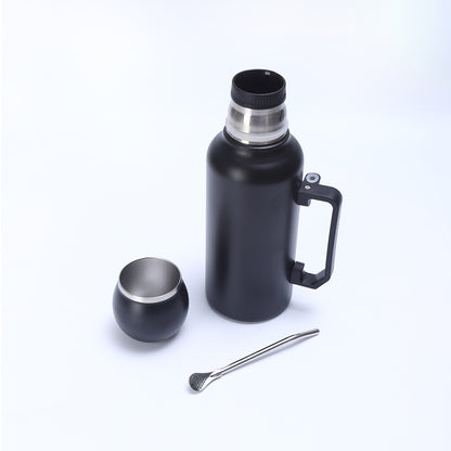 Pastel Insulated Food & Drink Thermos with Built-in Spoon and Handle