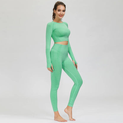 Women Seamless Long Sleeve Fitness Suit 