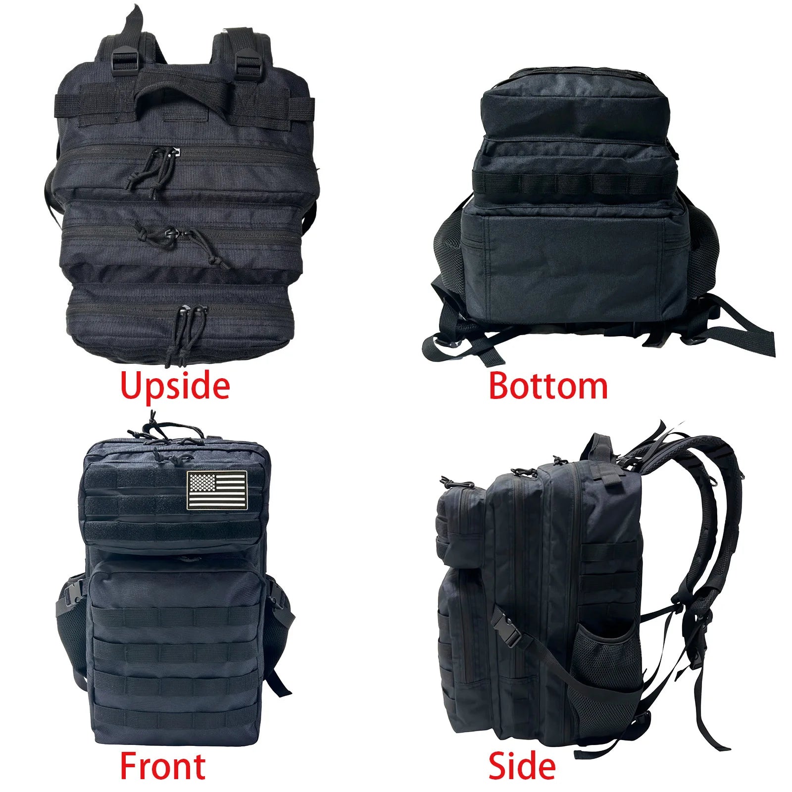 SYZM 35L Tactical Backpack Nylon Camping Rucksack for Men Women MOLLE Hiking Backpack Outdoor Fishing Bags