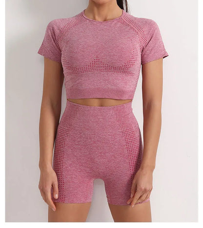 Women Seamless Long Sleeve Fitness Suit 