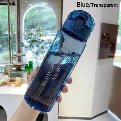 780ML Transparent Portable Water Bottle Gym Travel Clear Leakproof Frosted Bottle