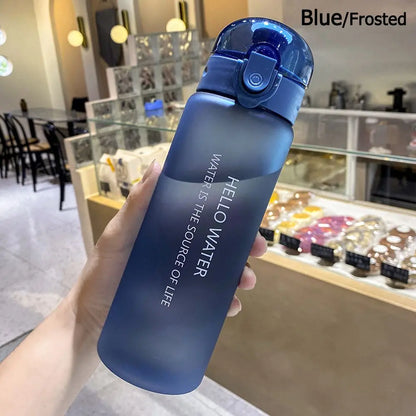 780ML Transparent Portable Water Bottle Gym Travel Clear Leakproof Frosted Bottle