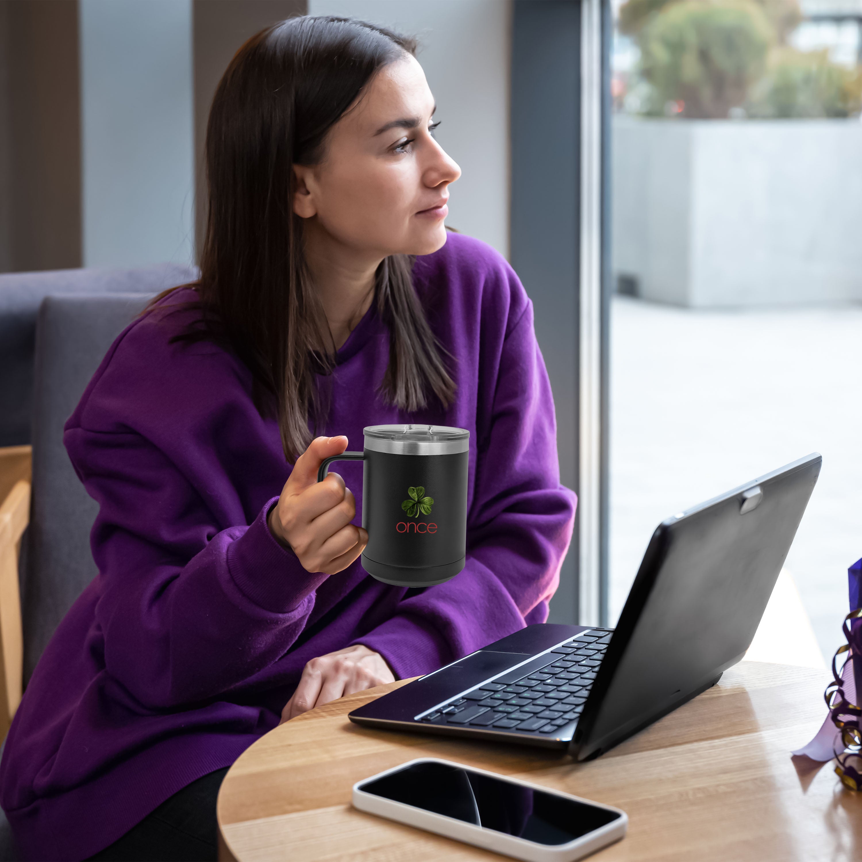 Coffee Mug Tumbler, 15oz