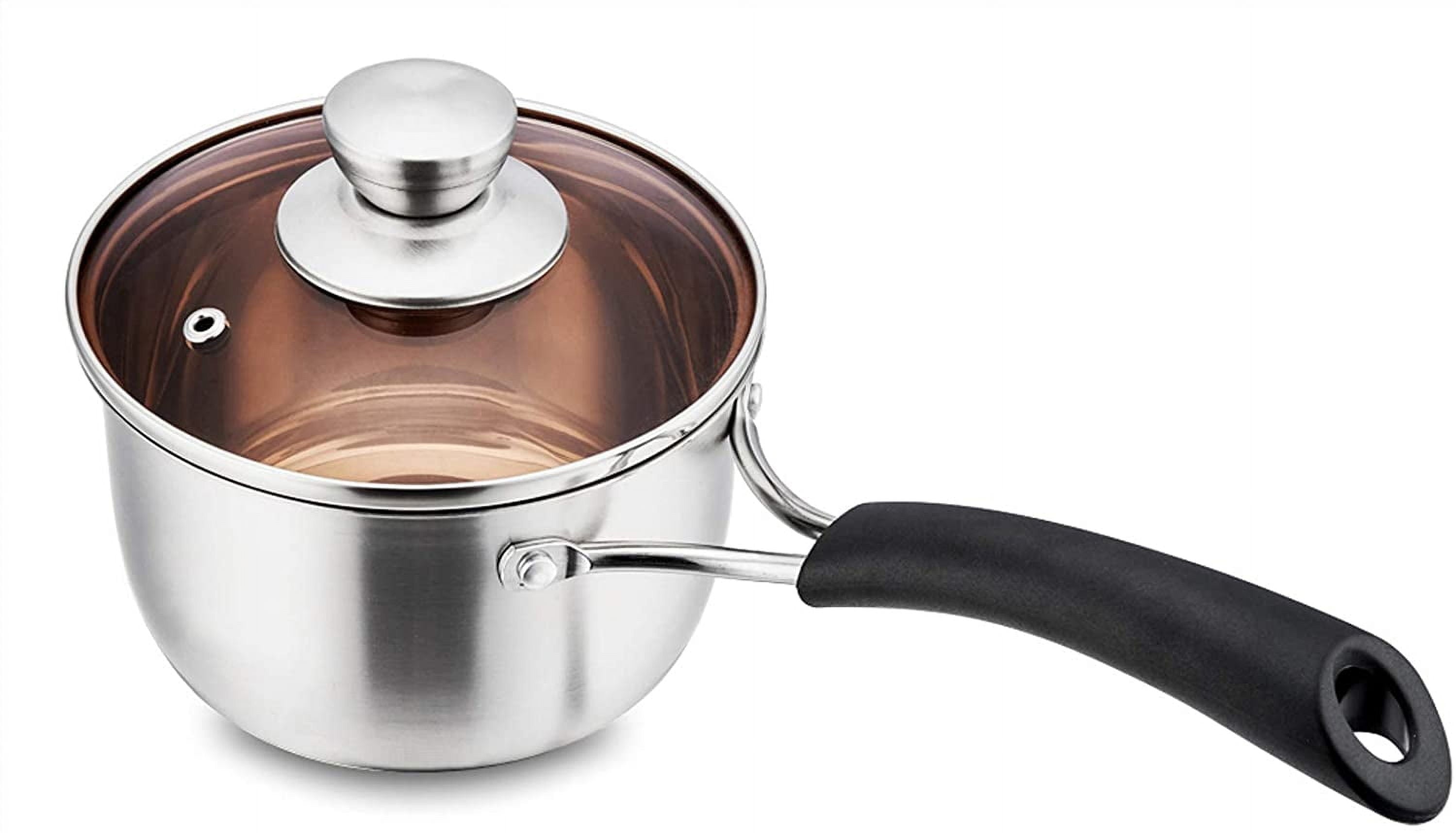 1 Quart Saucepan, Stainless Steel Saucepan with Lid, Small Sauce for Home Kitchen Restaurant Cooking