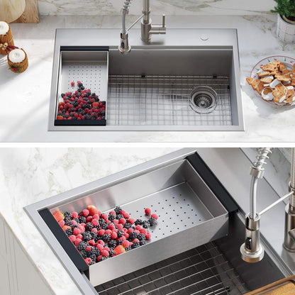 Stainless Steel Colander for Workstation Kitchen Sink, CS-6