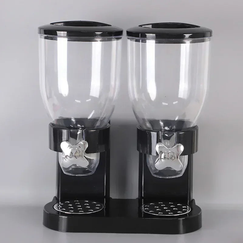 Rotating Button Extraction Kitchen Cereal Jars and other Food Dispenser, Airtight High Kitchen Miscellaneous Grain Sealed Jar