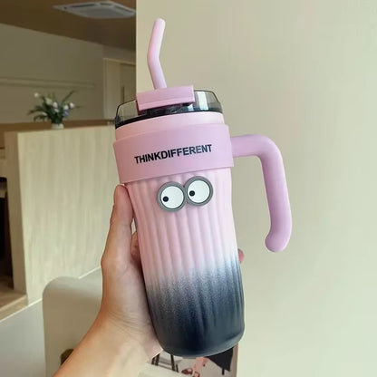 860ML Stainless Steel Car Tumbler with Straw Car