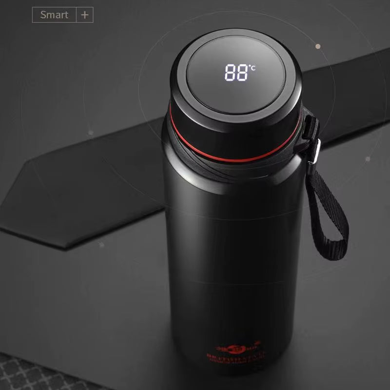 1800ML Large Capacity Thermos Bottle Stainless Steel Smart Temperature Display