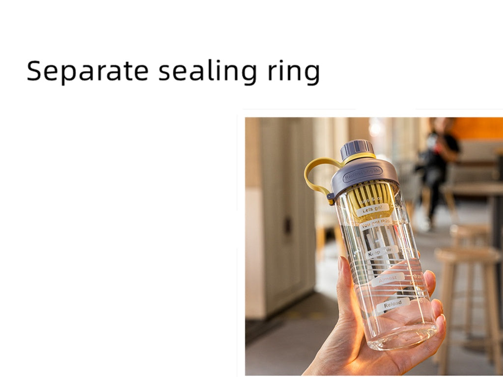 Cute Chubby Water Bottle with Motivational Fruit Design