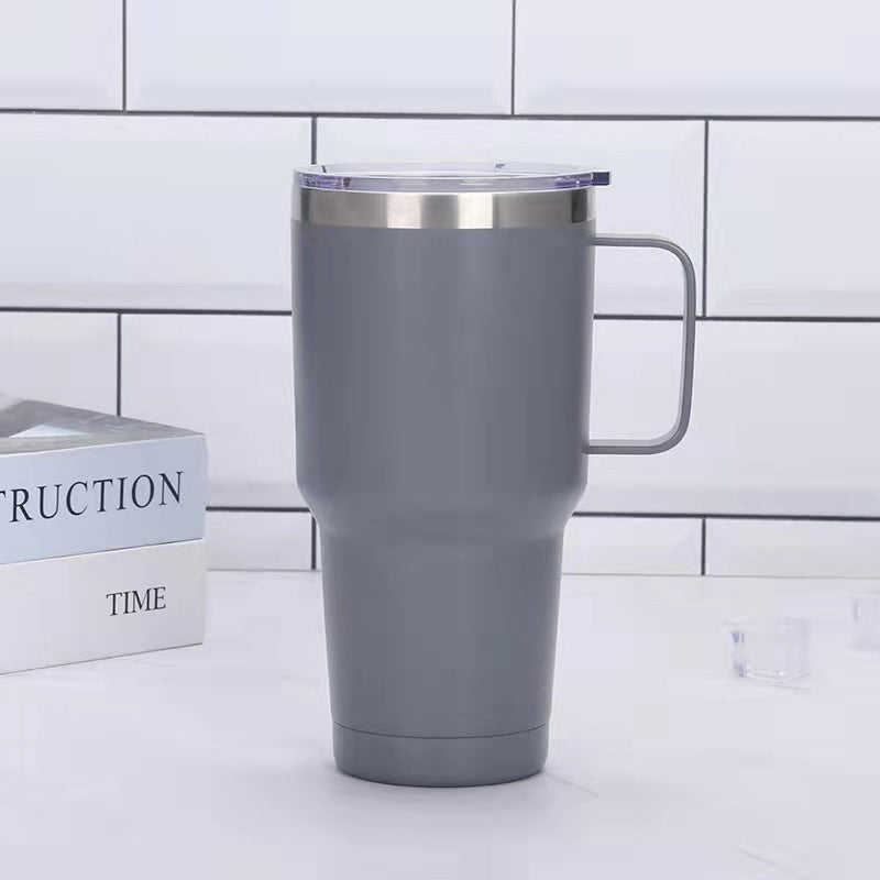 Durable 30oz Stainless Steel Vacuum Insulated Mug with Handle
