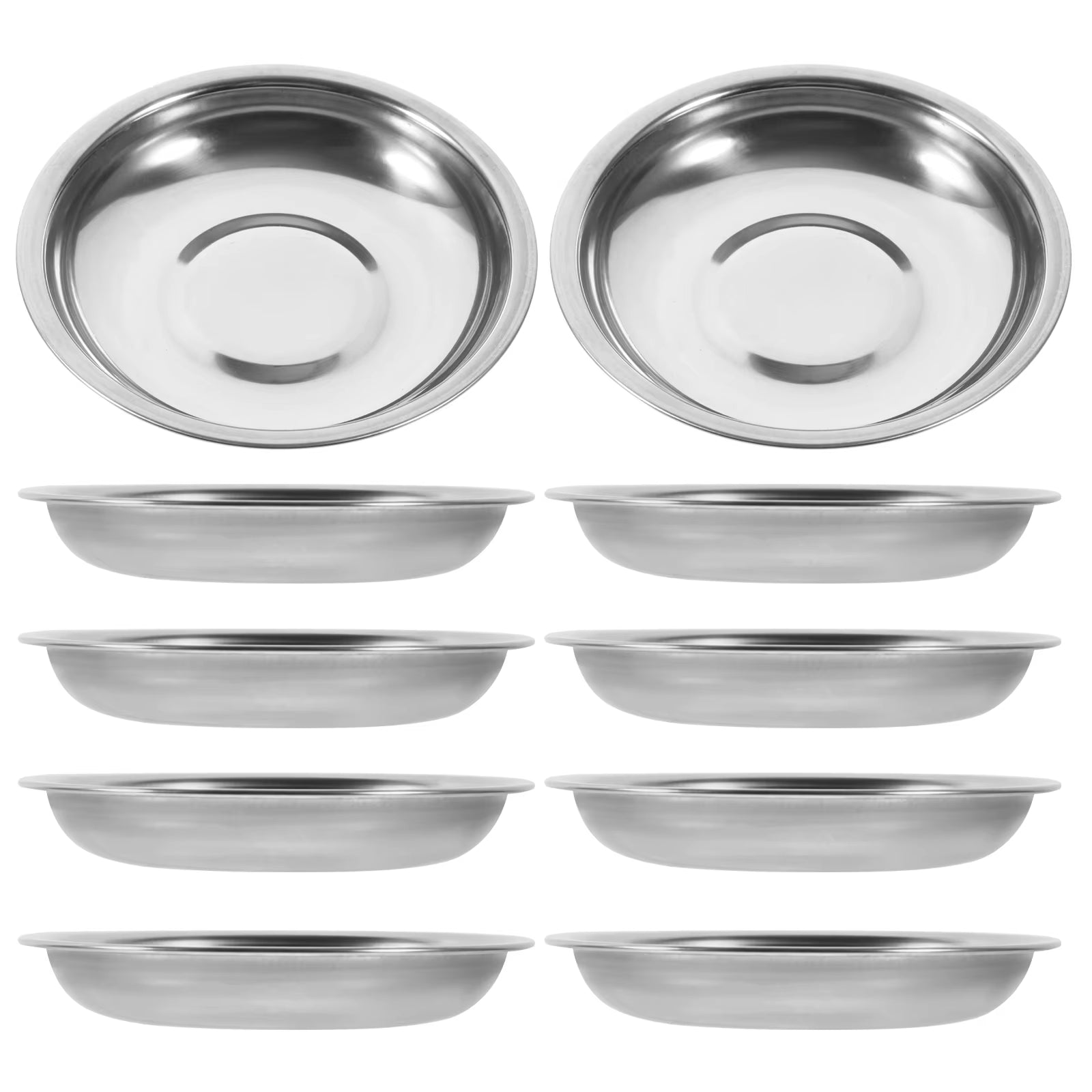  Stainless Steel  Sauce Dishes Mustard Appetizer Plates
