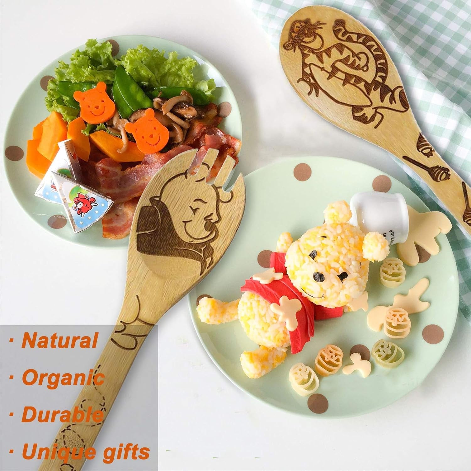 5PCS Winnie the Bear Wooden Spoon Set