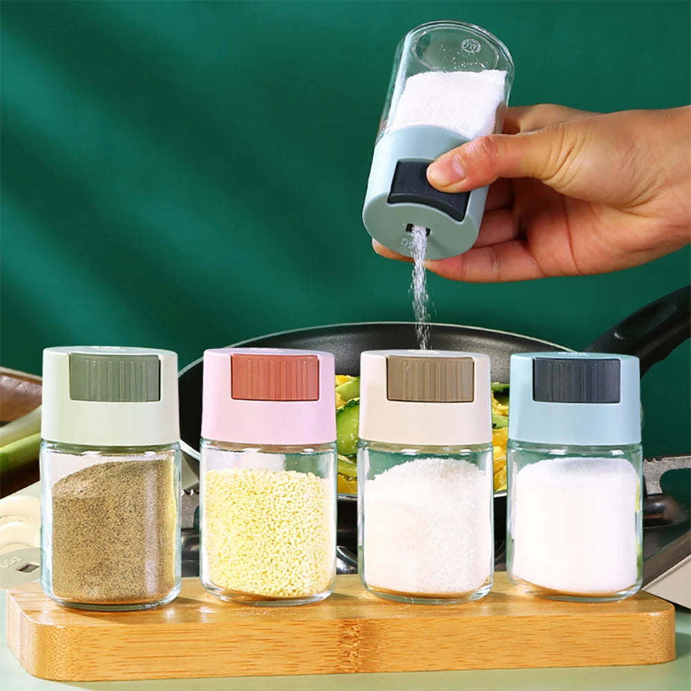 Adjustable Salt Dispenser Condiments Container Sugar Bottle Spice Pepper Salts Shaker Spice Jar Salts Tank Seasoning Bottle