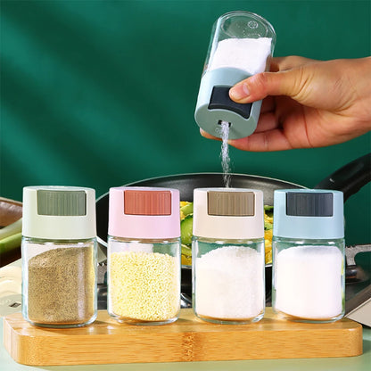 Adjustable Salt Dispenser Condiments Container Sugar Bottle Spice Pepper Salts Shaker Spice Jar Salts Tank Seasoning Bottle