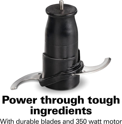 Electric Vegetable Chopper & Mini Food Processor, 3-Cup, 350 Watts, for Dicing, Mincing, and Puree, Black