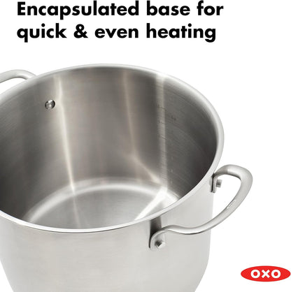 8.4QT Stainless Steel  Multipurpose Boiler Pot with Steamer Insert & Glass Lid, Dishwasher Safe