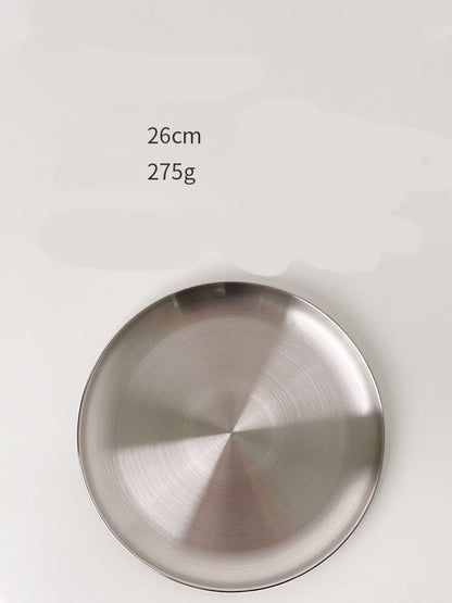 Stainless Steel Tray Frosted Dinner Plate