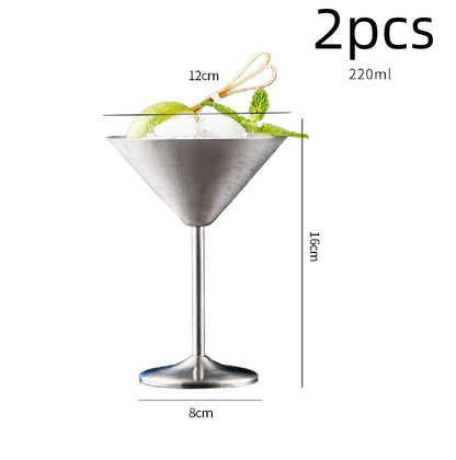 Stainless Steel Cocktail & Martini Glass