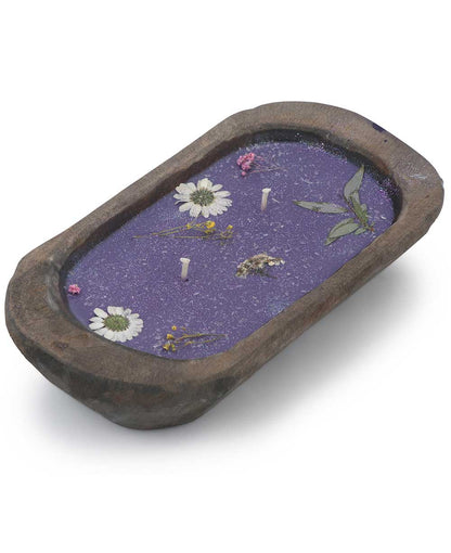 Purple Floral Scented Candle