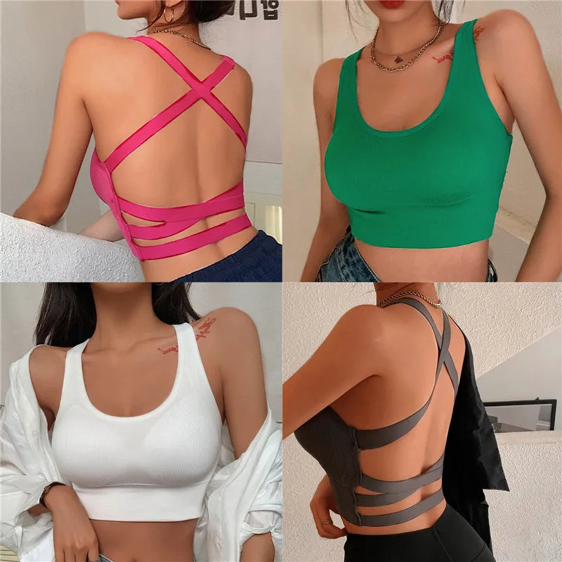 Women Seamless Fitness Top High Impact Sports Bra