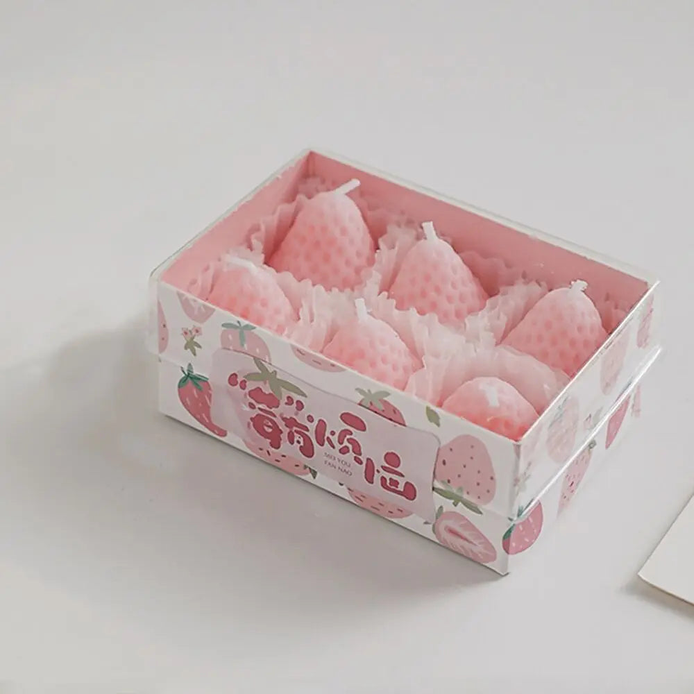 Strawberry Scented Candles Soy Wax Aromatherapy