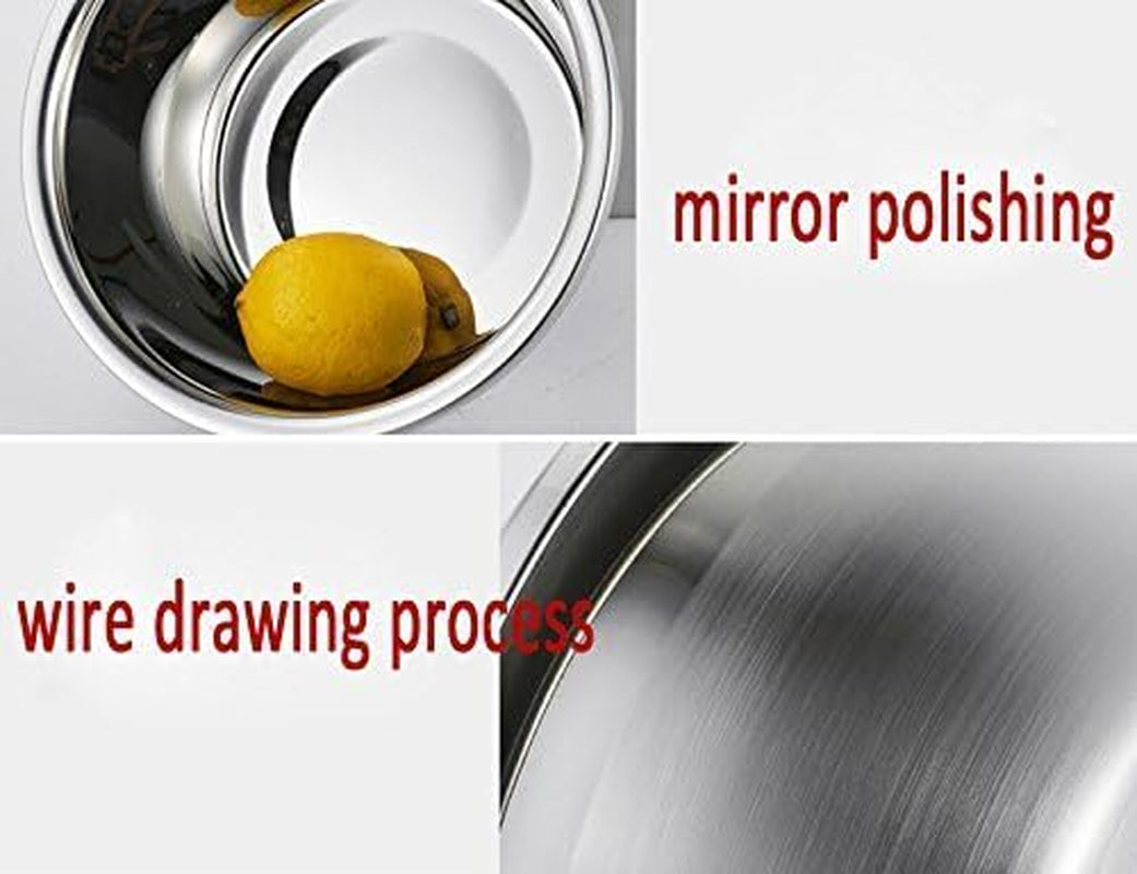 8.5Qt Stainless Steel Salad Bowl, Mirror Finish Dishwasher Safe Bowl