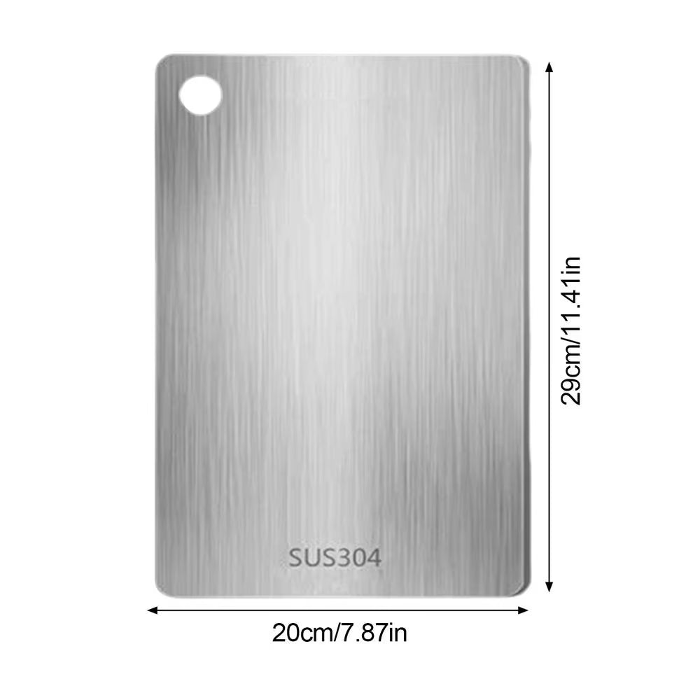 Kitchen Cutting Board Double-Sided Thicken Chopping Board Stainless Steel Food Grade Meat Fruits Vegetables Board