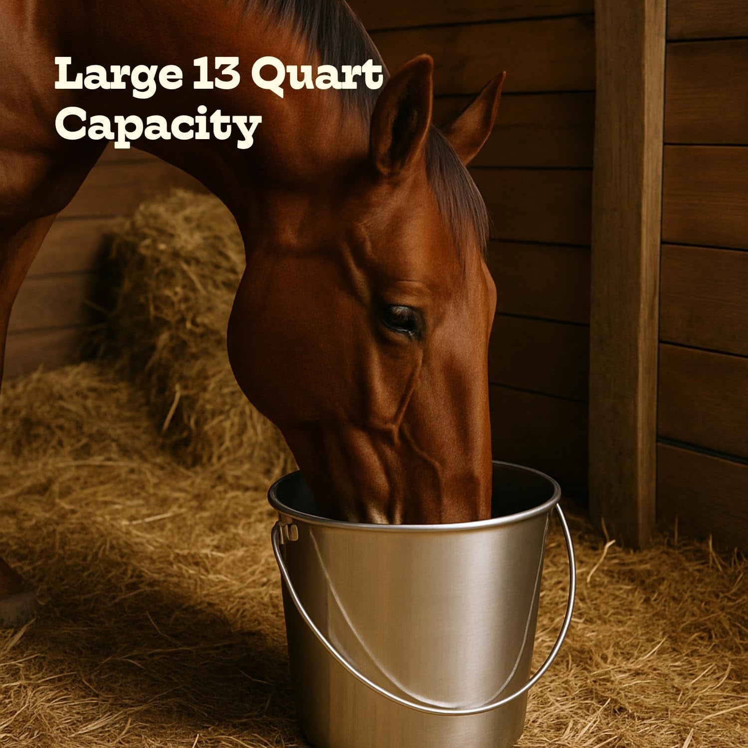 13 Quart Heavy Duty Stainless Steel round Bucket with Handle