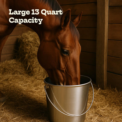 13 Quart Heavy Duty Stainless Steel round Bucket with Handle